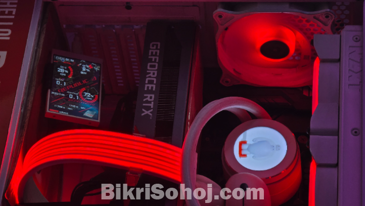 Gaming pc with monitor